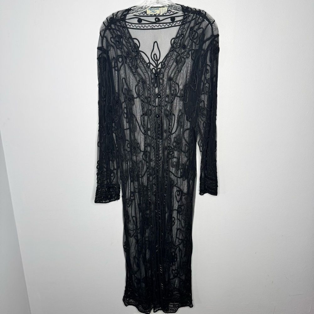 Neelam lace and sheer cover with beaded detailing